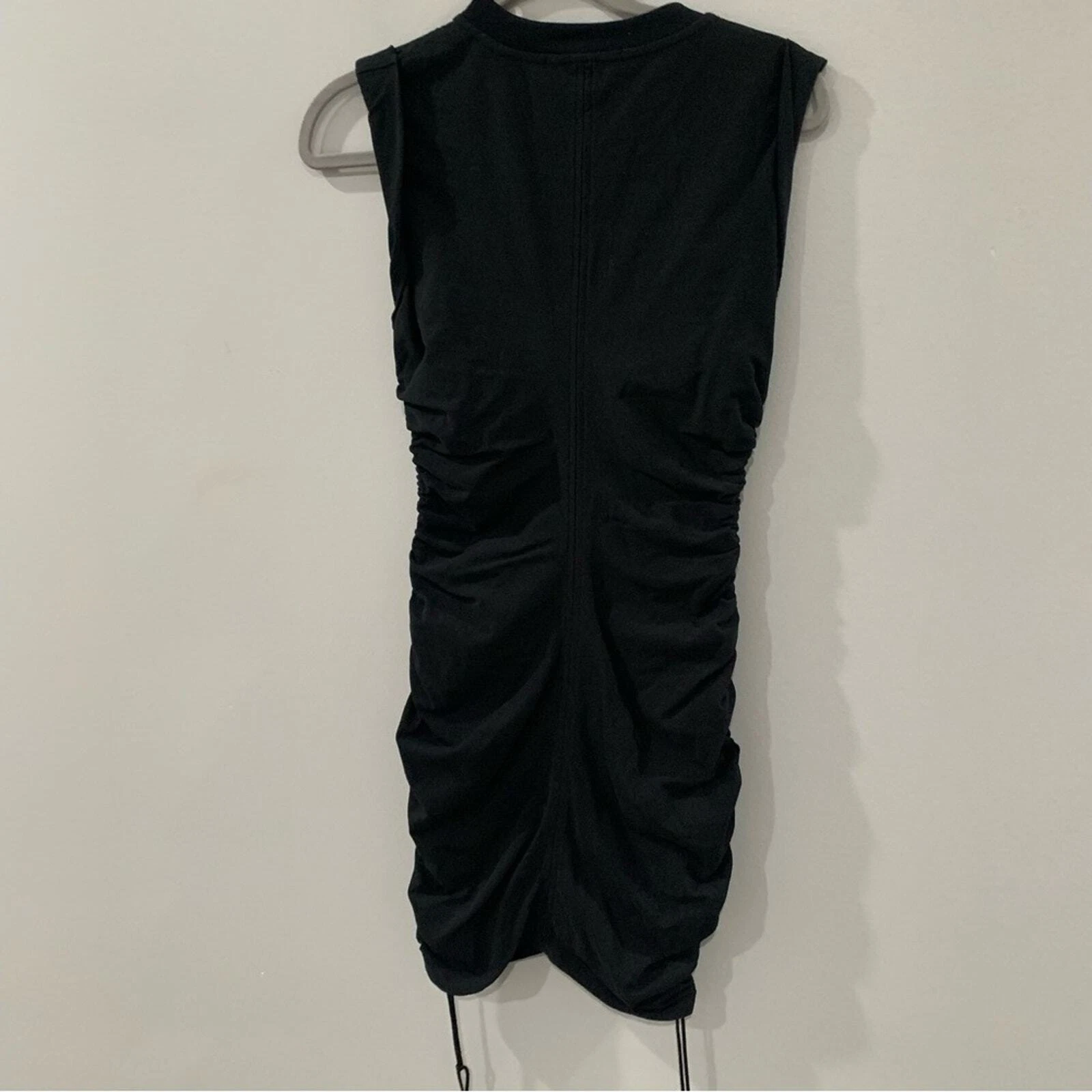 Abito T by Alexander Wang cravatta laterale cotone mini colore nero