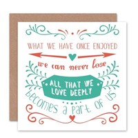Romance Valentine Never Lose Love Blank Greeting Card With Envelope