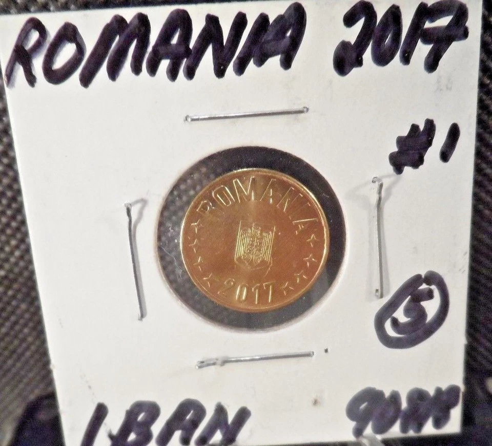 CIRCULATED 2017 1 BANI ROMANIAN COIN (90818)(5)..... - Image 3 of 3