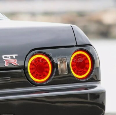 78 WORKS FIBER RING LED Taillights for 89-94 Nissan Skyline R32