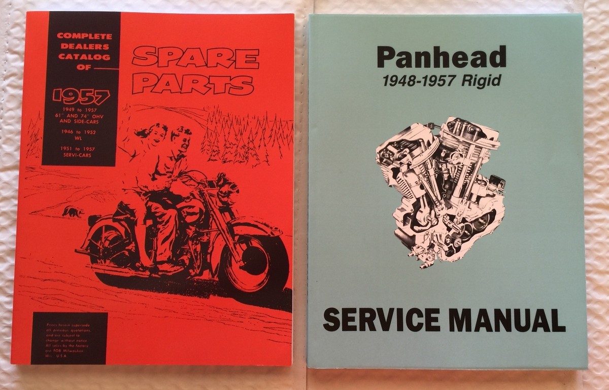 ハーレーPanhead 1948-1957 パンヘッドサービスマニュアル Harley Panhead Parts Book Service Manual Combo 1948-1957 | eBay
