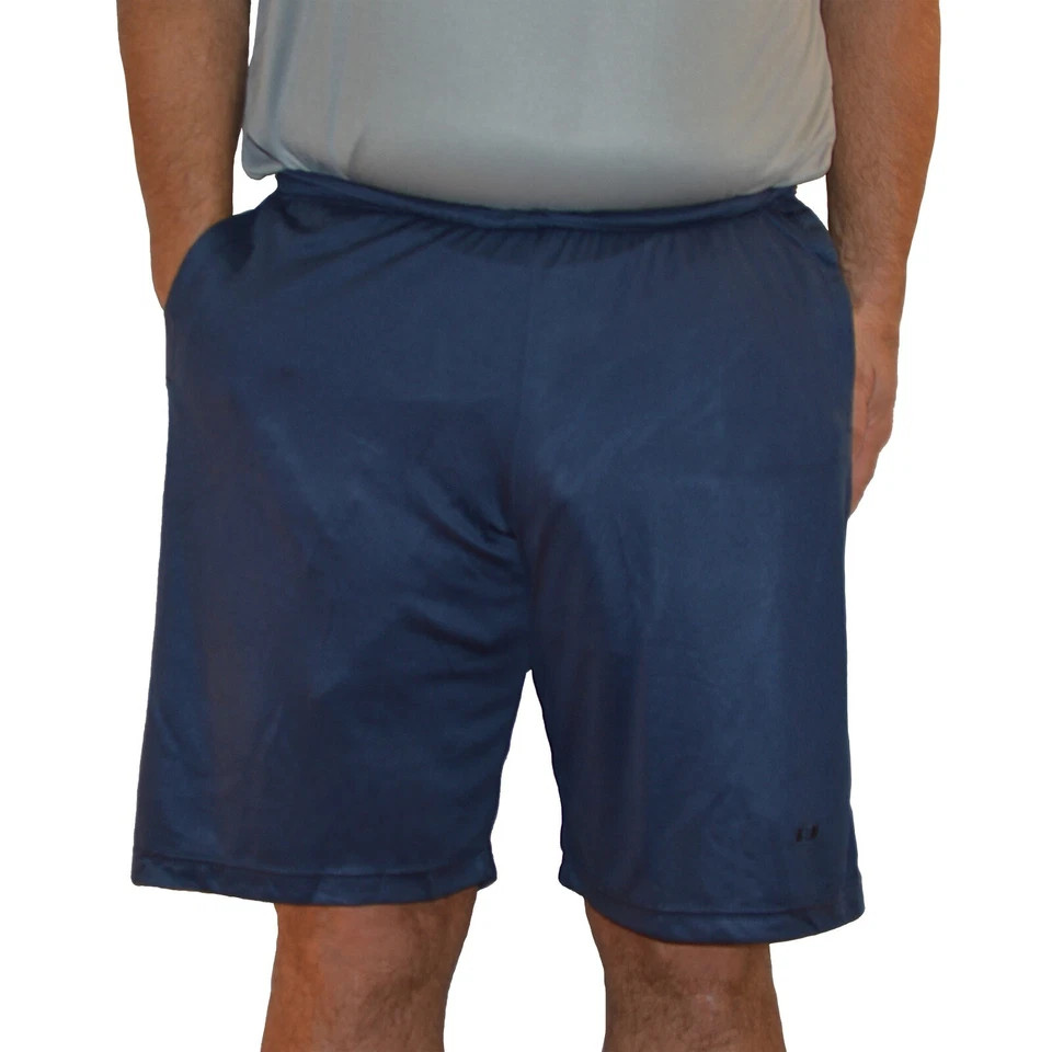 Pantalones Cortos Atléticos Grandes y Altos Ropa Activa-Azul Marino Sólido, Negro, Gris o Borgoña! Foto 2 de 4