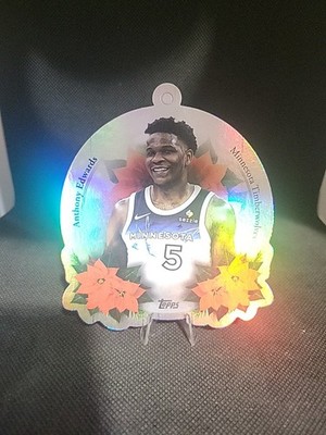 2025-26 Topps Holiday Anthony Edwards #DCO-AE Oversized Die-Cut Ornament