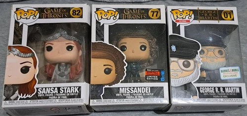 Funko Game of Thrones LotSansa Stark #82/ Missandei # 77 George R.R. Martin #01