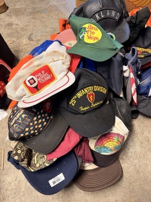 Vintage Hat Lot Of 43 Different Styles Mesh Sports And More! Look