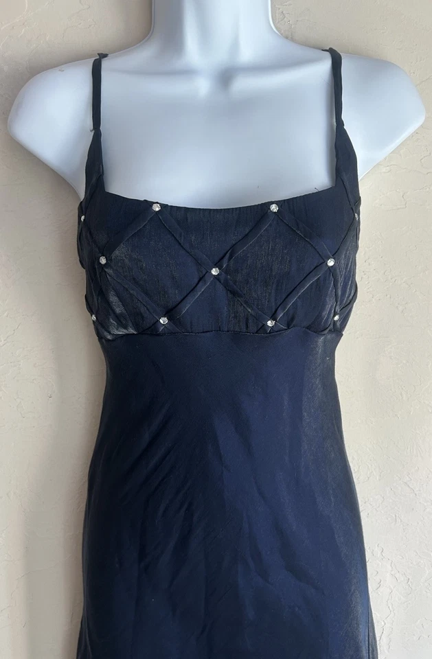 Maxi Vestido Sin Mangas Vintage Y2K Niki Livas 7 8 Hadas Grunge Iridiscente Baile de graduación Formal Foto 2 de 4