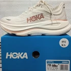 Women's HOKA Bondi 9 White/Rose Gold (1162012-OSG) - 7