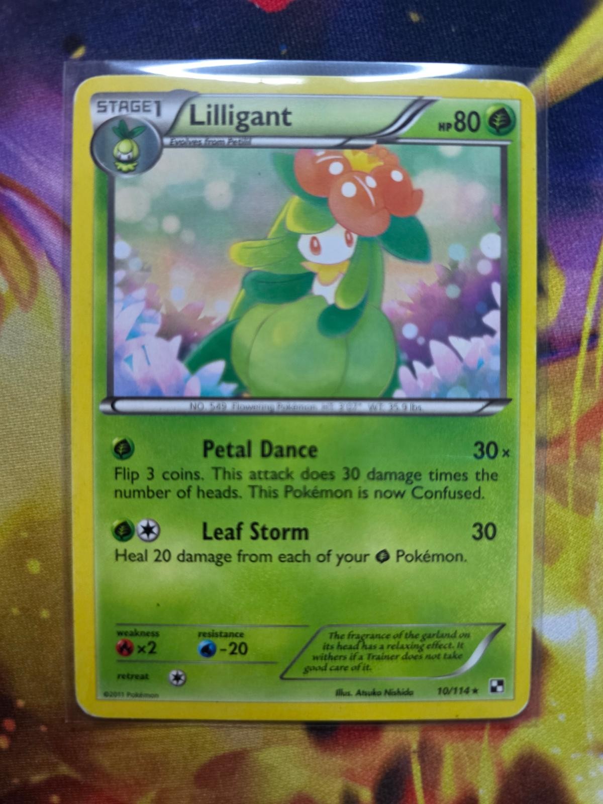 LILLIGANT 10/114 Rare Black & White Pokemon Moderately Played