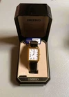 Men's Vintage 1995 Dress Watch SEIKO  Tank  V732-5A00  Leather Croc New Battery