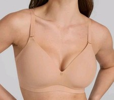 Honeylove CloudEmbrace Wireless T-Shirt Bra Sand Size 34B .
