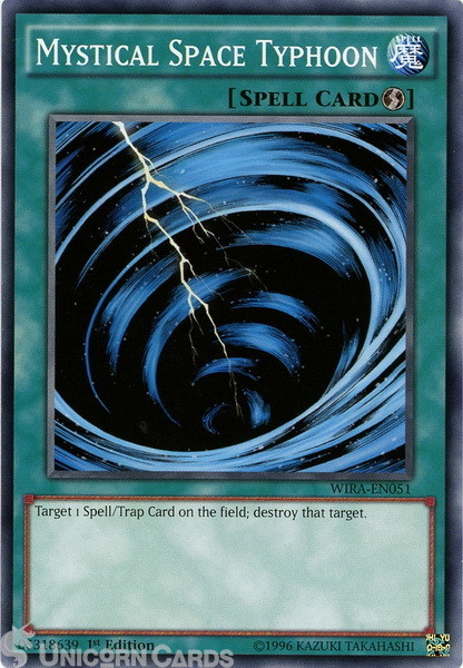 WIRA-EN051 Mystical Space Typhoon 1st edition Mint YuGiOh Card