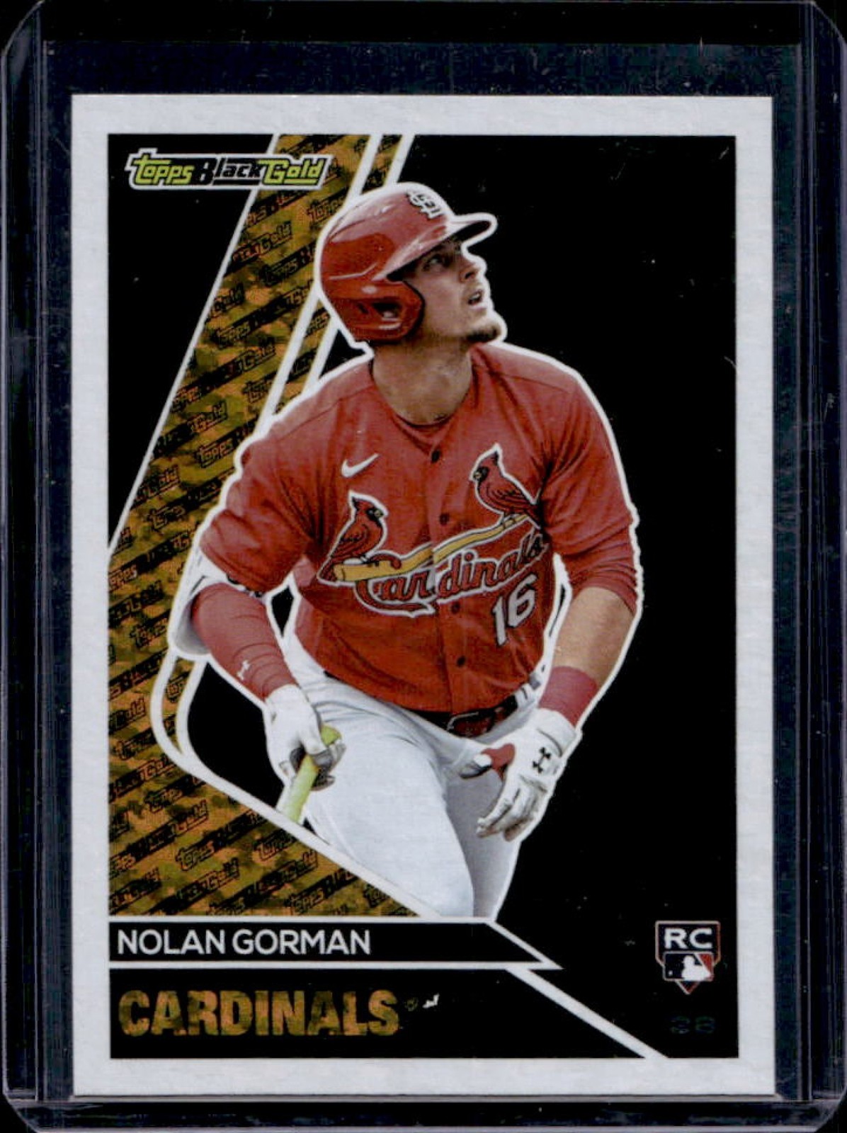 2023 Topps Update Nolan Gorman Black Gold RC Rookie #BG-30 Cardinals