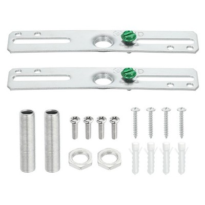 2 Set Light Crossbar Kit with 1/8IP Tap Center Hole Ceiling Light Plate Screw