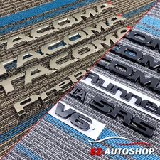 7pcs Chrome / Black Emblem For 2005-2015 Tacoma Door Rear Nameplate Letter Badge