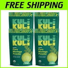 Non-GMO Moringa Powder for Energy & Nutrition - 4 Pack Green Smoothie Boost