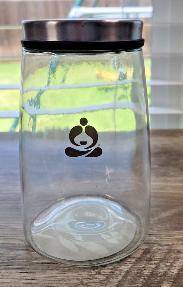 Teavana Perfect Tea Rock Sugar 48 oz Glass Canister Jar w/ Stainless Steel Lid - Image 3 of 4