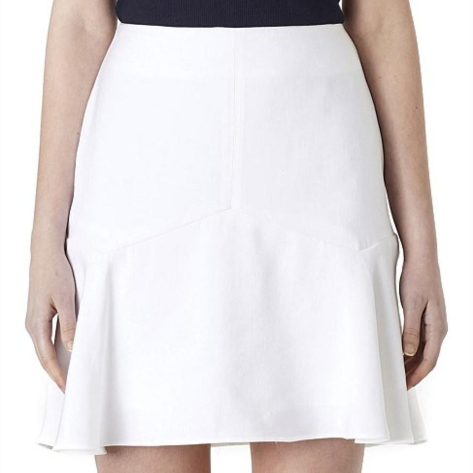 VIKTORIA AND WOODS Prairie Skirt White Size 0 XS 6 AU peplum Mini Short 