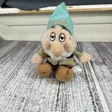 Sleepy Snow White And The Seven 7 Dwarfs Disney Store Plush 8" Mini Bean Bag