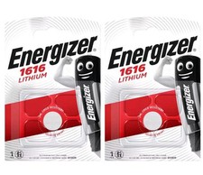 Image of New Energizer CR1616 DL1616 1616 L28 3V Coin Cell Batteries x 2 *Long Expiry*