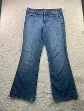 Esprit Jeans Womens Short Blue Medium Wash Bootcut Denim Stretch Flare Pants