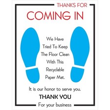 Heavy Duty Paper Floor Mats - Disposable Floor Mat Protector - Carpet Protect...