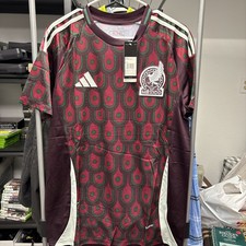 New Adidas Mexico 2024 Home Jersey Burgundy/Green Size Medium 