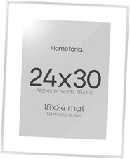 Poster Silver Frame 24x30, High End Metal 24 x 30 Large Picture Frames with