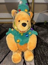 Disney Store Winnie the Pooh Plush Stuffed - Christmas Tree Pooh 14" - With Tags