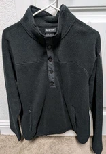 Burton - Polartec Black 1/4 Button Fleece Pullover, Winter Park, Free Shipping