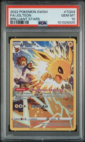 Pokemon Jolteon Brilliant Stars Full Art TG04 PSA 10 Gem Mint