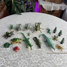 Vintage Animal Bug Reptile Amphibian Figurine Toy Lot