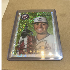 2023 Topps Chrome Cade Cavalli Speckle Refractor Auto Rookie /150 #84 Nationals