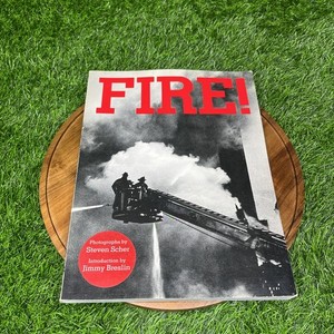 FIRE! Steven Scher Jimmy Breslin FDNY Photo Book War Years Rare SIGNED copy!