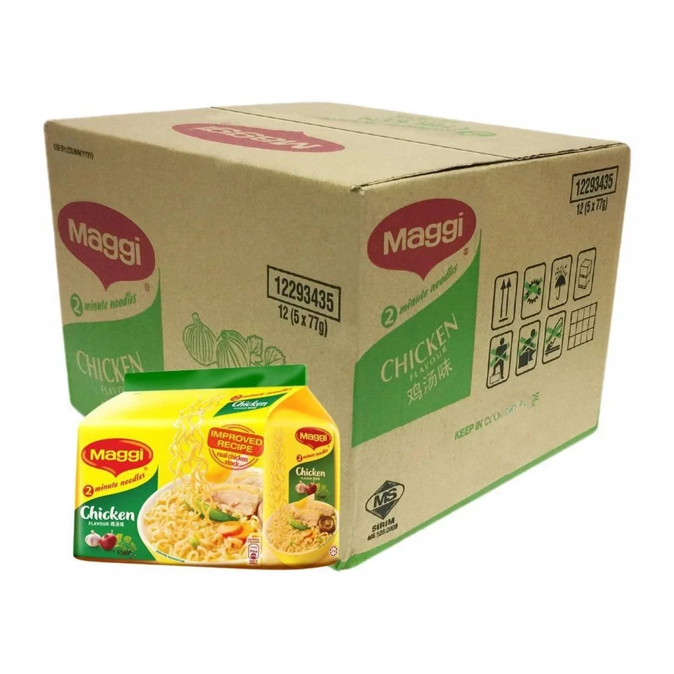 Fideos instantáneos MAGGI 2 minutos (paquete de 60 / 1 caja) MULTI OPCIONES SABORES Foto 2 de 4