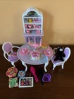 Vintage 1990s Mattel Barbie Dining Room Dollhouse Furniture And Accessories