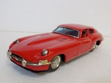 Vintage Tin Car JAGUAR XK-E Red Bandai Made in Japan