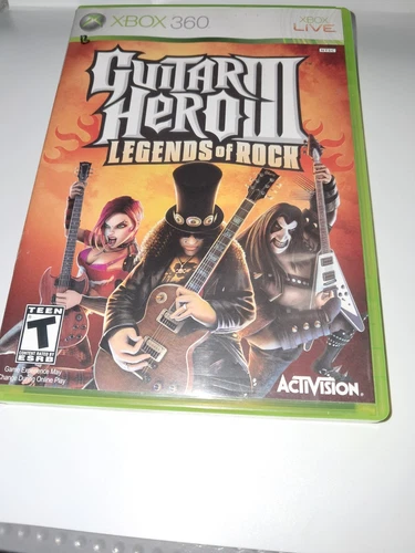 Guitar Hero 3 III Legends of Rock Xbox 360 CIB Complete Tested Working