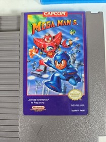 Mega Man 5 Nintendo NES Game Cartridge& Hard Case 1992