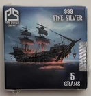 5 GRAM .999 FINE SILVER PAN SILVER PIRATE SHIP 885 OF 3,000 LIMITED MINTAGE