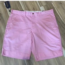 Polo Golf Ralph Lauren Mens Pink Tailored Fit Wicking Stretch Golf Shorts  35