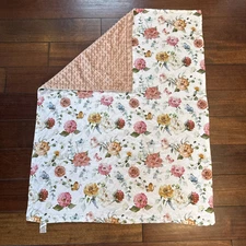 Baby Blanket Soft Double Layer with Dotted Backing, Butterfly And Floral Design