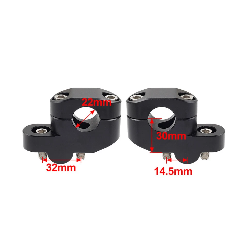 Elevador de montaje de abrazadera de manillar desplazado de 7/822 mm apto para Honda Suzuki Yamaha Kawasaki Foto 2 de 4