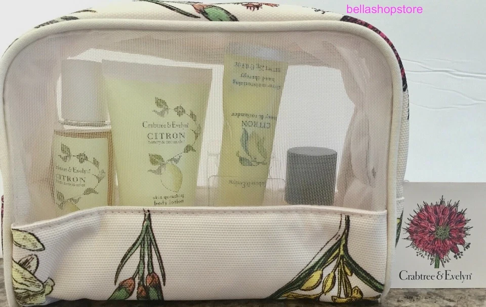 罕见 Crabtree and Evelyn Citron 蜂蜜香菜礼品套装 5 件套乳液霜 — 第 2/2 张图片