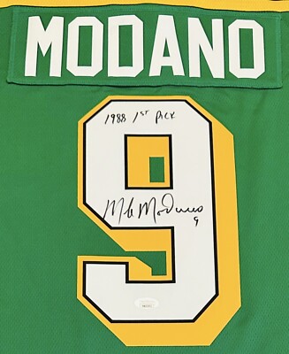 Mike Modano Signed Minnesota North Stars Jersey Autograph 1988 1st