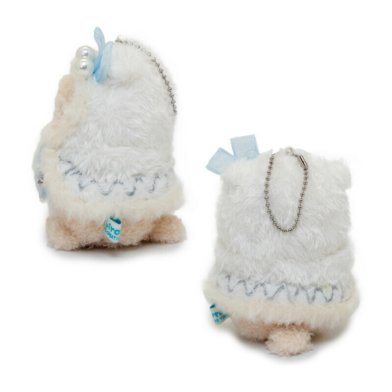 Sirotan Rakkoinu Plush Keychain with Poncho Holly Christmas 84mm