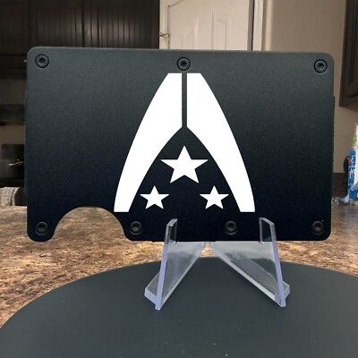 Systems Alliance Navy - Mass Effect Laser Engraved Onto An Aluminum Wallet