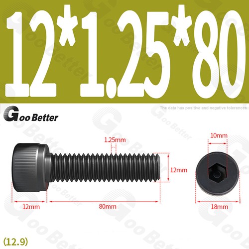 Feingewinde Zylinderschrauben 12.9 Stahl M6 M8 M10 M12 Schwarz Innensechskant - Bild 69 von 85