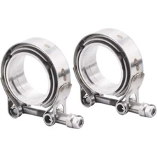 2pc 3" V-Band Bolt Clamp Male Female Flanges for Turbo Universal