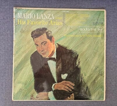 LP Mario Lanza Sings His Favorite Arias. RCA Victor. Vintage Vinyl.