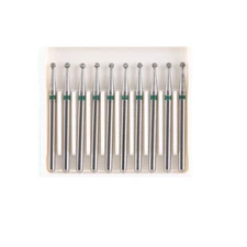 10 Pcs Dental Surgical Diamond Burs FG 1.6mm Round Ball 801L/014C Coarse Grit